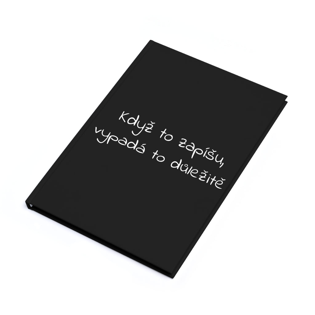 Když to zapíšu, vypadá to důležité